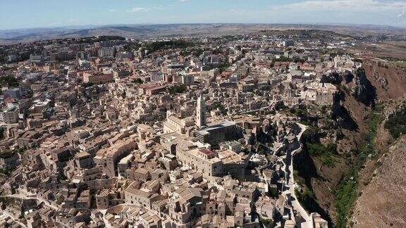 马泰拉古城(SassidiMatera)鸟瞰图