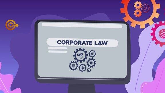 信息图表设计公司法背景动画4K