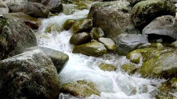 山区河流的石头