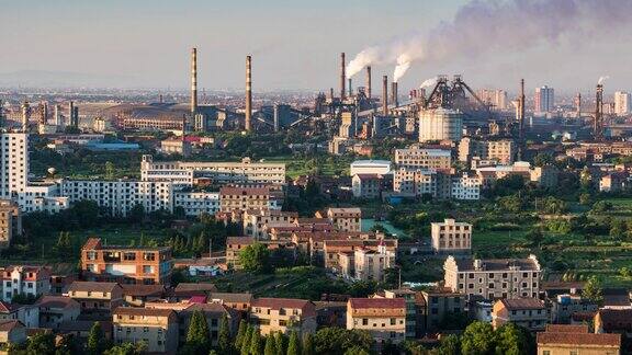 4K 南钢 工业 污染 工厂 烟囱
