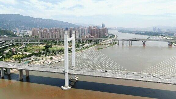 合集福建福州魁浦大桥交通航拍