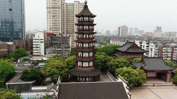 合集江西南昌绳经塔地标建筑航拍