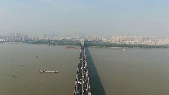 合集江苏南京长江大桥交通航拍