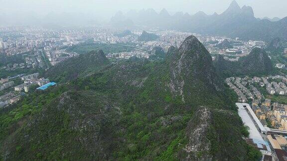 合集广西桂林西山4A景区航拍