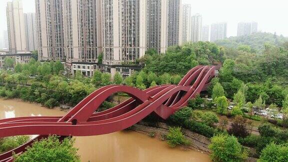 合集长沙网红中国结桥梁4K航拍