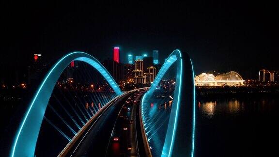 合集广西南宁大桥夜景4K航拍