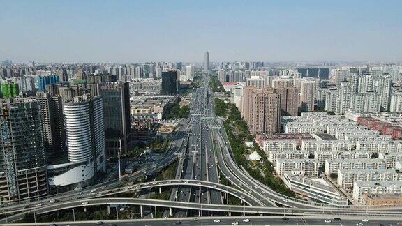合集城市错综复杂高架立交桥交通航拍