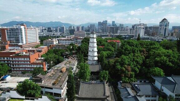 合集福建福州定光寺定光塔地标建筑白塔航拍