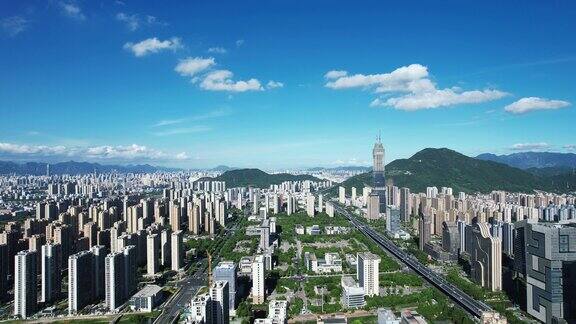 合集浙江温州新城城市建设航拍
