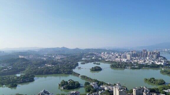 航拍惠州西湖景区惠州旅游