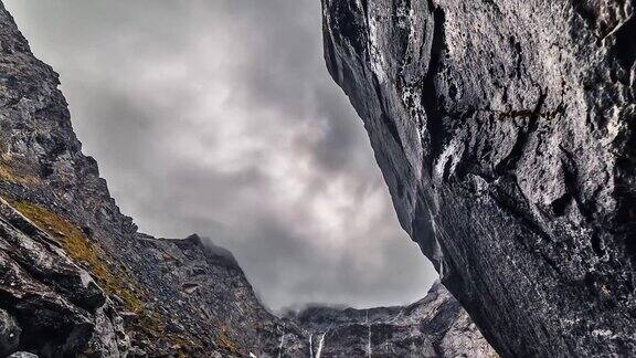 延时摄影 峡谷巨石 自然风光