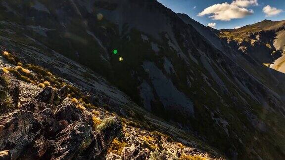 延时摄影 山坡碎石云影 自然风光