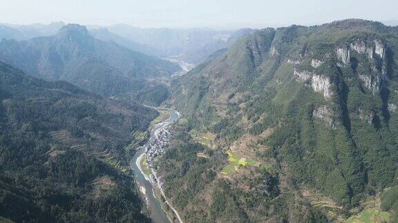 湖南湘西矮寨德夯大峡谷航拍