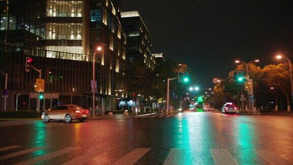 夜景城市路跑/马路环境/跟车拍摄