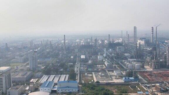 广东茂名乙烯工业生产大型工厂化工厂航拍 