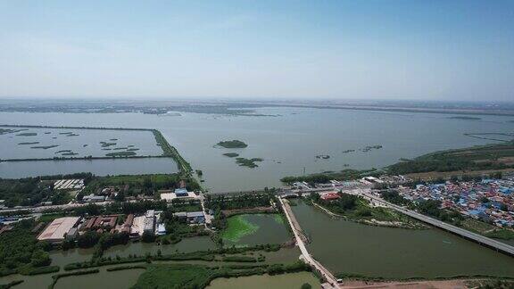 河北衡水湖4A景区航拍