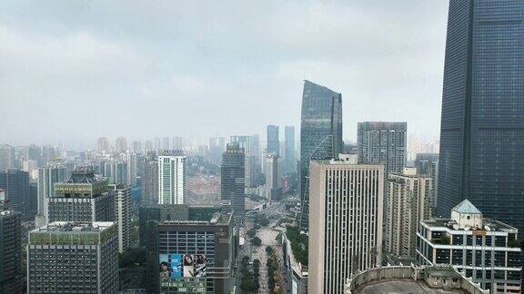 重庆城市风光观音桥商业圈航拍