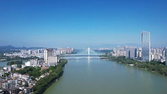 广东惠州合江大桥交通航拍