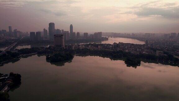 惠州清晨日出航拍