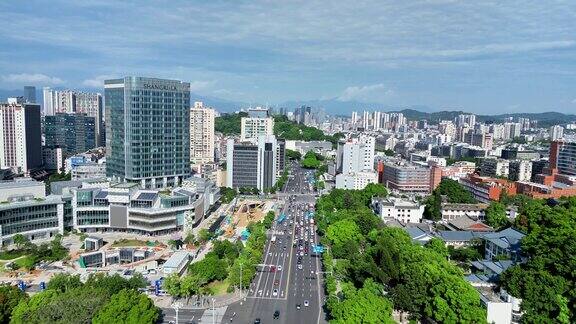 航拍福州城市建设福州风光