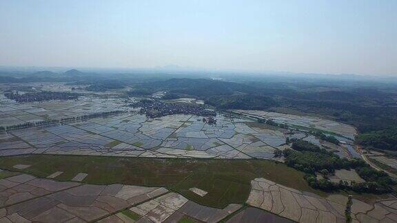 农村 田地 航拍