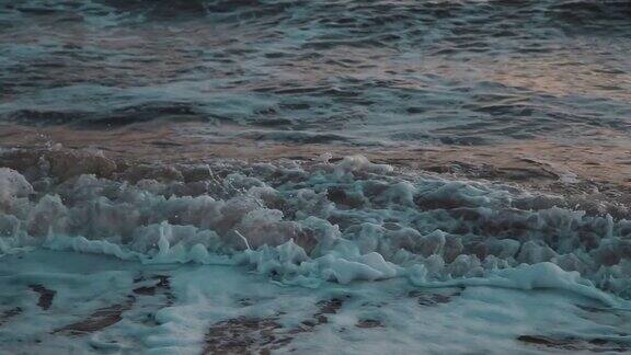 唯美夕阳的海，文艺海边，海浪素材vlog旅行