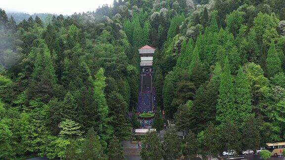 大气航拍井冈山风景