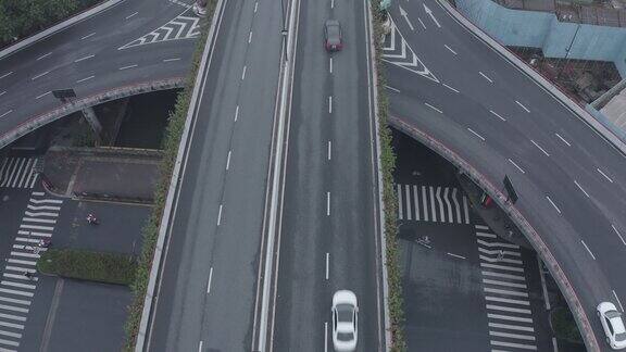 杭州城市航拍立交桥航拍公路航拍