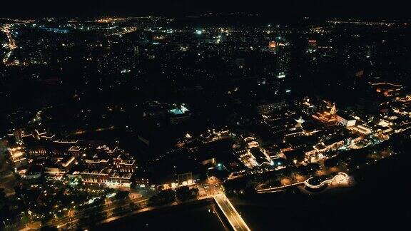 福州烟台山夜景航拍