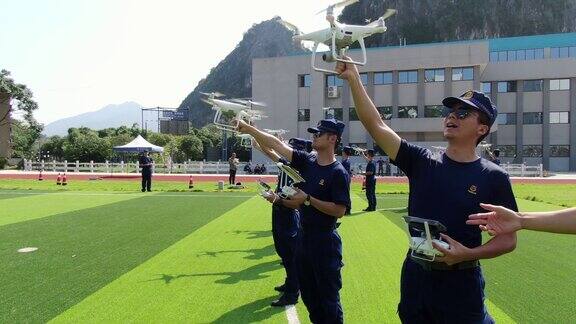 无人机表演消防员无人机培训大疆无人机