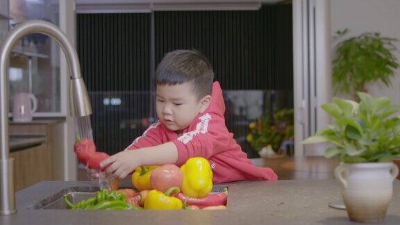 厨房儿童清洗水果蔬菜