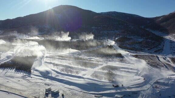 雪景 航拍 