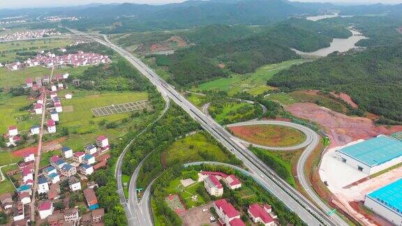 乡村高速公路道路航拍