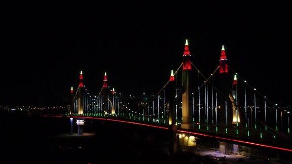 北京昌平南环大桥航拍夜景