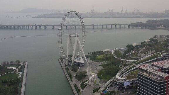 深圳华侨城港湾巨型摩天轮航拍