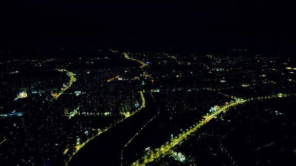 安徽蚌埠大景夜景航拍