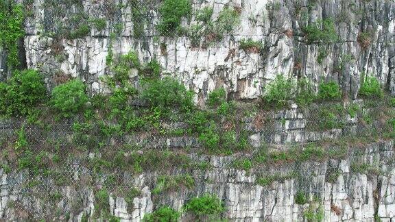 广西桂林哈斯特地貌山崖绝壁航拍