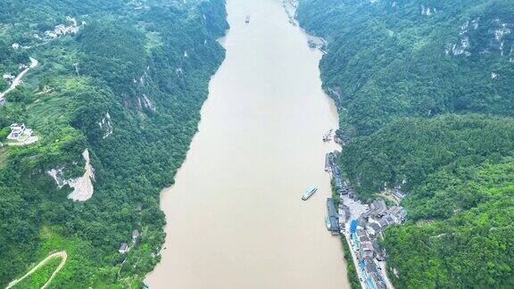 湖北宜昌三峡风景航拍