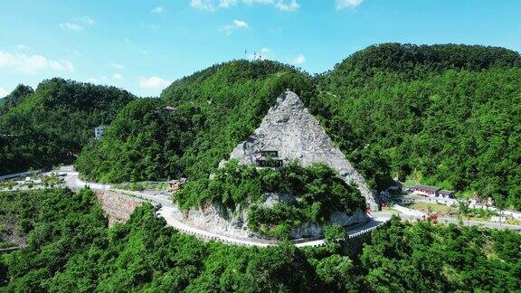 航拍湖北襄阳尧治河4A景区