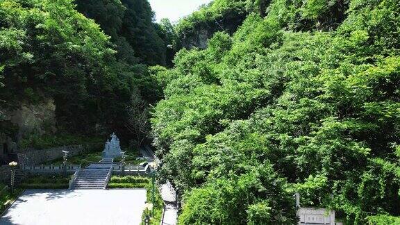 湖北襄阳滴水岩景区航拍