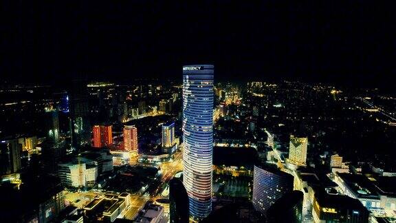 江苏徐州市中心夜景航拍