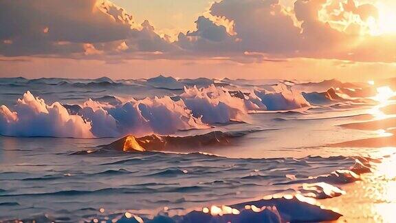大海海边日出
