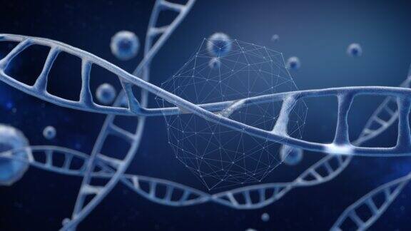 DNA修复/蓝色细胞宇宙穿梭/4K视频