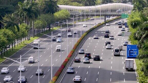 深圳道路交通城市马路道路顺畅 