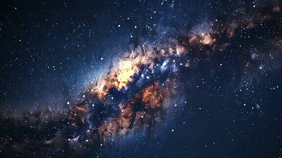 外太空探索发光的银河系