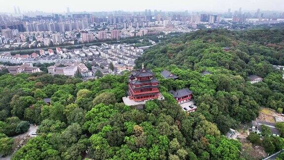 杭州西湖城隍阁景区航拍