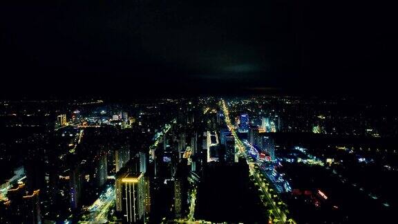 安徽蚌埠新城夜景航拍
