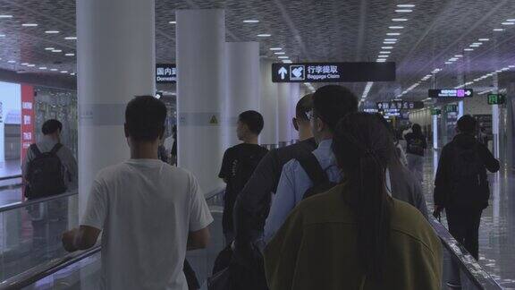 深圳宝安国际机场出站口候机大厅「组镜」