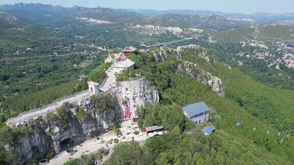 山东潍坊青州云门山风景区航拍