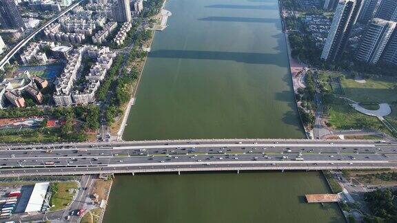 广东珠海前山大桥交通桥梁航拍